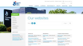 
                            4. General Mills: Our websites