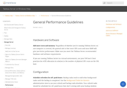 
                            6. General Performance Guidelines - Tableau