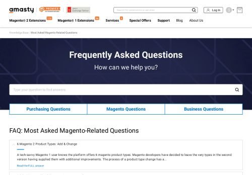 
                            12. General Questions about Magento Platform - Amasty