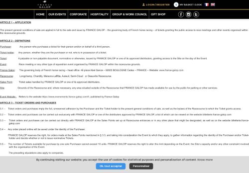 
                            7. General sales conditions | France Galop