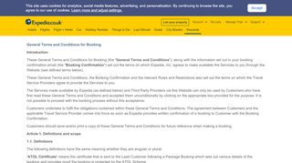 
                            6. General Terms and Conditions for Booking - Expedia