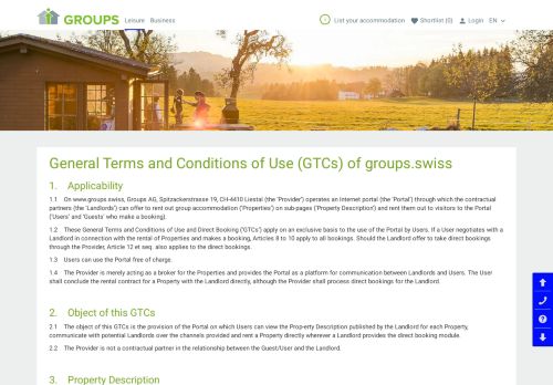 
                            7. General Terms and Conditions of Use (GTCs) of groups.swiss