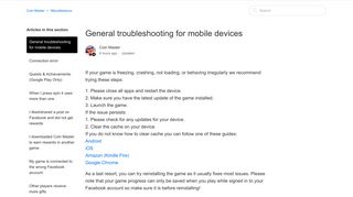 
                            2. General troubleshooting for mobile devices – Coin Master
