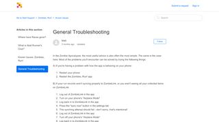 
                            4. General Troubleshooting – Six to Start Support