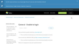 
                            4. General - Unable to login – VidyoCloud Support