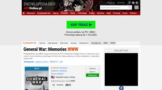 
                            6. General War: Memories WWW | GRYOnline.pl
