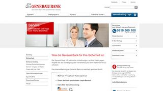 
                            8. Generali Bank - Sicherheit beim Internet Banking