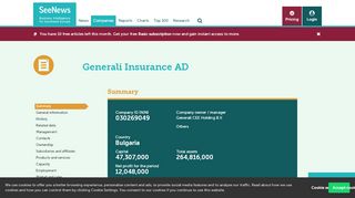 
                            12. Generali Insurance AD - SeeNews - Business intelligence for ...