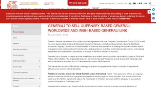 
                            6. Generali to sell Guernsey-based Generali Worldwide and Irish ...