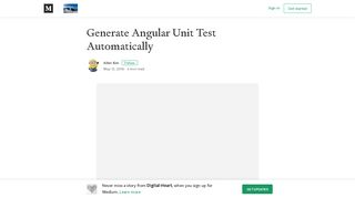 
                            1. Generate Angular Unit Test Automatically – Digital-Heart – Medium