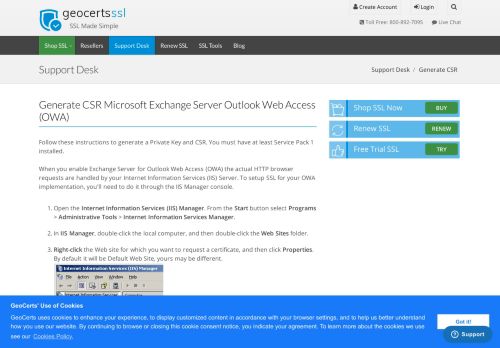 
                            10. Generate CSR Microsoft Exchange Server Outlook Web Access (OWA)