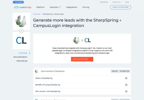 
                            9. Generate more leads with the SharpSpring + Campus Login integration