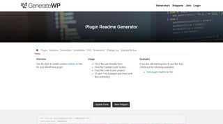 
                            13. Generate WordPress Plugin readme.txt file