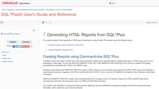 
                            12. Generating HTML Reports from SQL*Plus - Oracle Docs