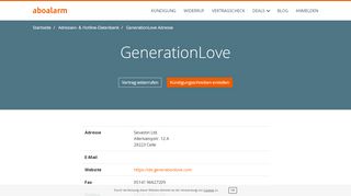 
                            8. GenerationLove Kündigungsadresse und Kontaktdaten - Aboalarm
