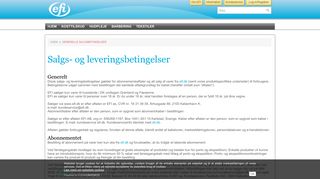 
                            7. Generelle salgsbetingelser - efi.dk