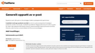 
                            5. Generelt oppsett av e-post - FastName.no