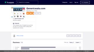 
                            3. Genericwala.com Reviews | Read Customer Service Reviews of ...