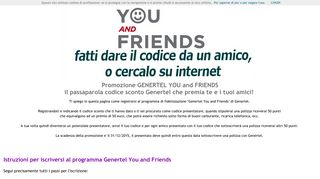 
                            3. Genertel YOU and FRIENDS | codice sconto - Codice convenzione
