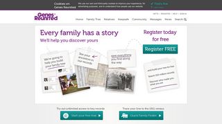 
                            8. Genes Reunited: Discover your ancestors