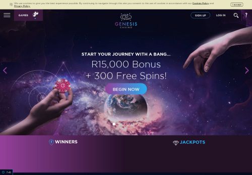 
                            1. Genesis Casino R15,000 Bonus + 300 Free Spins