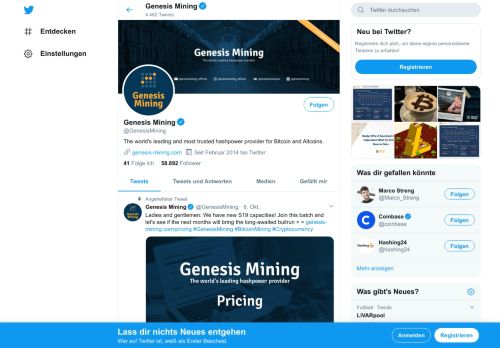 
                            11. Genesis Mining (@GenesisMining) | Twitter