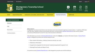 
                            7. Genesis Parent Access / Overview - Montgomery Township School ...