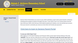 
                            4. Genesis- Parent Portal Login / Overview - Tinton Falls School District