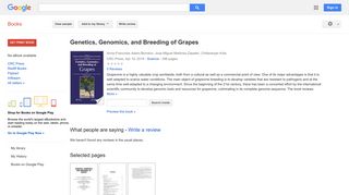 
                            8. Genetics, Genomics, and Breeding of Grapes