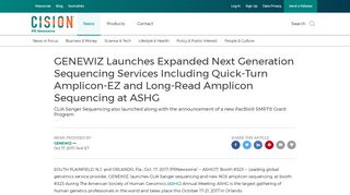 
                            7. GENEWIZ Launches Expanded Next Generation Sequencing Services ...