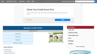 
                            11. Genisys Credit Union - Vassar, MI at 659 State Road