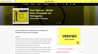 
                            10. Genius Brasil Traduções – Post Malone - Better Now (Tradução para o ...