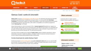 
                            11. Genius Card: carte di Unicredit | Facile.it