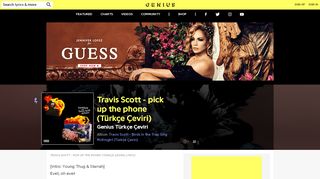 
                            12. Genius Türkçe Çeviri – Travis Scott - pick up the phone (Türkçe Çeviri ...