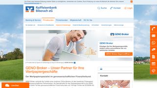 
                            8. GENO Broker - Raiffeisenbank Biberach eG