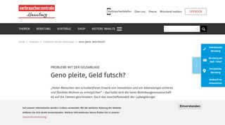 
                            10. Geno pleite, Geld futsch? | Verbraucherzentrale Hamburg