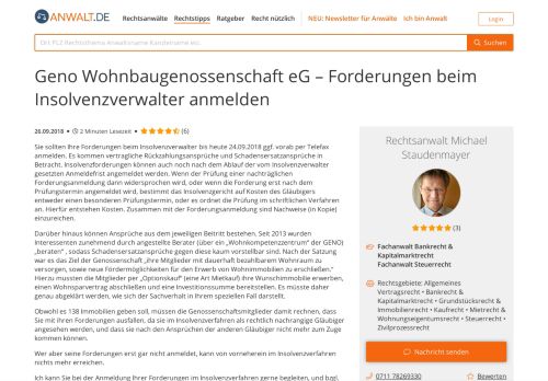 
                            4. Geno Wohnbaugenossenschaft eG – Forderungen beim - Anwalt.de