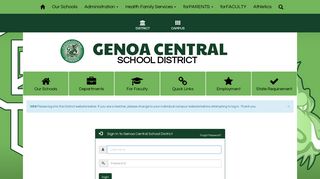 
                            11. Genoa Central School District - Site Administration Login