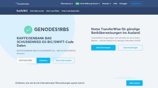 
                            13. GENODES1RBS BIC/SWIFT-Code - Raiffeisenbank Bad ...