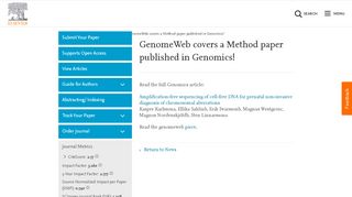 
                            10. GenomeWeb covers a Method paper published in Genomics! - News ...