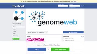 
                            8. GenomeWeb - Home | Facebook