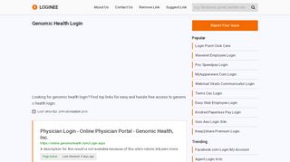 
                            5. Genomic Health Login