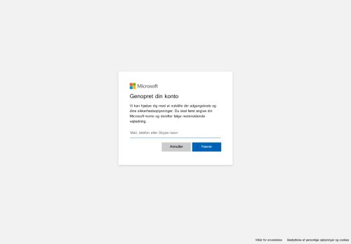 
                            9. Genopret din konto - Microsoft account