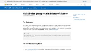 
                            8. Genopret din Microsoft-konto - Microsoft Support