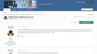 
                            10. GENS Buds AIM Blast Group - Welcome Rookies - NHL'94 Forums