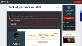
                            11. Genting Casino Promo Code 2019 - VIP - Bonus up to £300 + 20 spins
