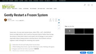 
                            7. Gently Restart a Frozen System - Lifehacker