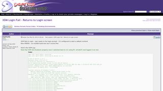 
                            10. Gentoo Forums :: View topic - XDM Login Fail - Returns to Login screen