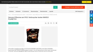 
                            10. Genuss-Offensive am POS: Verbraucher testen MARS® PLANETS ...