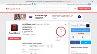 
                            5. GenXGame.com Customer Service, Complaints and Reviews